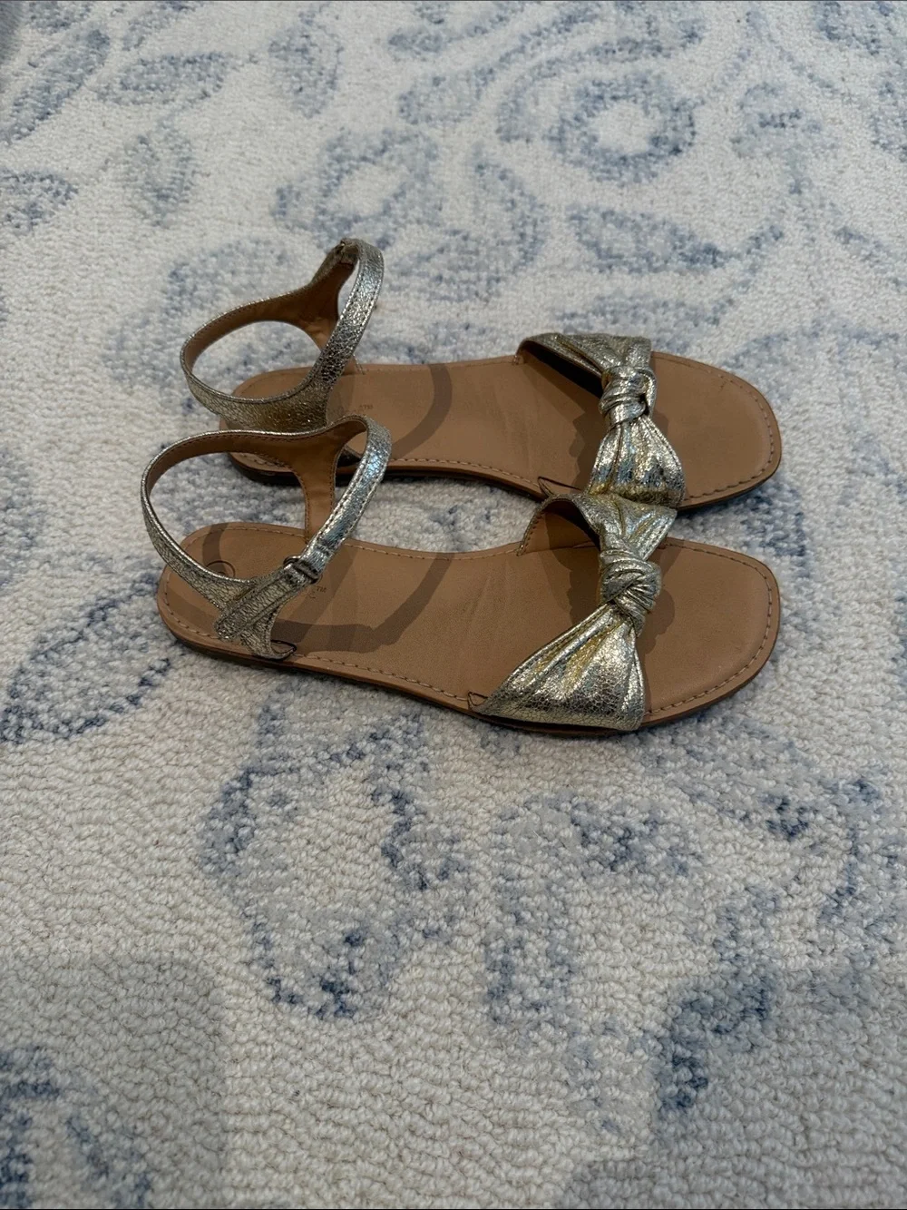 Cat & Jack Gold Knot Front Ankle Strap Girls' Sandals